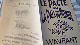 POLITIQUE/LE PACTE OU LA PAIX DU MONDE /WAVRANT /AIR MON PARIS - Noten & Partituren