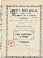 SOCIETE IMMOBILIERE DU STADE DE SUCY -VAL DE MARNE - DIVISE EN 2500 ACTIONS DE 100 FRS -ANNEE 1921 - Sports