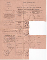 FERROVIAIRE / COLIS POSTAUX - 1919 - FEUILLE EXPEDITION ENVOI GRATUIT UNE FOIS PAR MOIS ! De MOULINS (ALLIER) - Briefe U. Dokumente