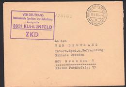 Kuhlenfeld Kr. Hagenow Mecklenburg R5 ZKD-Stpl  VEB Deutrans Internationale Spedition Und Befrachtung 30.4.65 - Marcophilie - EMA (Empreintes Machines)