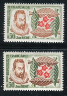 Variété N°1286 - Nicot - 1 Exemplaire Brun Très Pâle + Normal Brun  - Neufs ** - Réf V 892 - Unused Stamps