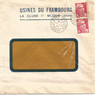 France Enveloppe Publicitaire Usines Du Frambourg La Cluse Et Mijoux(25 Doubs) - Sonstige & Ohne Zuordnung