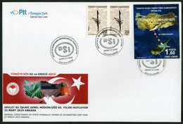 Türkiye 2019 State Hydraulic Works, Special Cover - Brieven En Documenten