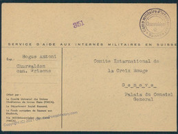 Switzerland WWII Internee Camp Churwalden Prisoner Cover Censored 53841 - Non Classés