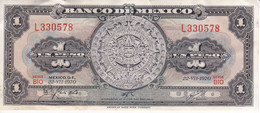 BILLETE DE MEXICO DE 1 PESO DEL AÑO 1970  (BANKNOTE) - Mexico