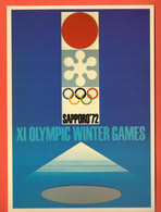 KD-22  Sapporo 1972, XI Olympic Winter Games. Not Used, Great Format - Giochi Olimpici