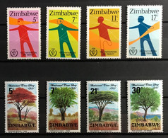 ZIMBABWE 1981 - NEUF**/MNH - 2 Séries Complètes Mi 251/254 + 255/258 - YT 25/28 + 29/32 - LUXE - Zimbabwe (1980-...)