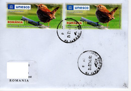 ROMANIA : DANUBE DELTA - BIRD - UNESCO SITE 2 Stamps On Circulated Cover  - Registered Shipping! - Other & Unclassified