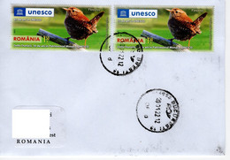 ROMANIA : DANUBE DELTA - BIRD - UNESCO SITE 2 Stamps On Circulated Cover  - Registered Shipping! - Andere