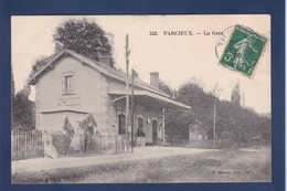 CPA [01] Ain Parcieux Gare Chemin De Fer Station Circulé - Ohne Zuordnung