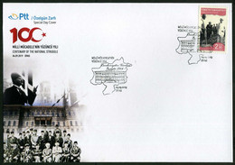 Türkiye 2019 Centenary Of The National Struggle, Sivas, Special Cover - Lettres & Documents
