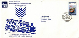 New Zealand  1978 WorldRowing Championship,Pictorial Postmark Cover - Cartas & Documentos