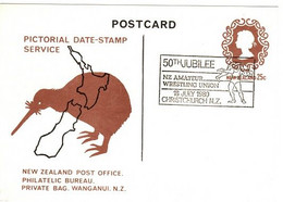 New Zealand  1980 50th Juilee NZ Amateur Wrestling Union,Pictorial Postmark Card - Lettres & Documents