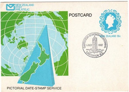 New Zealand  1987 Carterton Borough Centennial,Pictorial Postmark Card - Briefe U. Dokumente