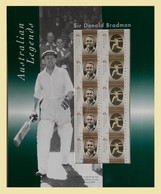 166. AUSTRALIA  STAMP PRESENTATION PACK, AUSTRALIAN LEGEND, SIR DON BRADMAN .MNH - Fogli Completi