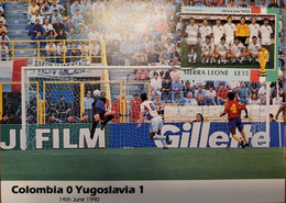 O) 1990 SIERRA LEONE, WORLD CUP SOCCER CHAMPIONSHIPS, COLOMBIA AND YUGOSLAVIA, TEAM PHOTOGRAP , THE FIRST WORLD CUP MAT - Sierra Leone (1961-...)