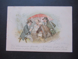DR 1888 ?! AK Frühe Litho "Dein Leben Mag Wie Eine Skatparthie" / Kartenspiel Küstler AK Stempel K1 Holzminden 31.12. - Playing Cards