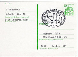 50681 - Bund - 1981 - 50Pfg. Berlin B&S GAKte. M. SoStpl. KOELN - SONDERSCHAU ANTARKTIS UND PHILATELIE -> Berlin - Other & Unclassified