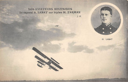 CPA AVIATION NOS AVIATEURS MILITAIRES LE CAPORAL R.LABAT SUR BIPLAN M.FARMAN - ....-1914: Precursores