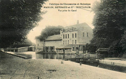 Montargis * Fabrique De Chaussures & Galoches MARLIN REYNAUD & Cie , Vue Prise Du Canal * écluse * Cachet Au Dos ! - Montargis