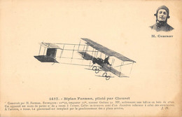 CPA AVIATION BIPLAN FARMAN PILOTE PAR CHEURET - ....-1914: Précurseurs