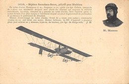 CPA AVIATION BIPLAN SANCHEZ BESA PILOTE PAR MAHIEU - ....-1914: Précurseurs