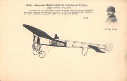 CPA AVIATION MONOPLAN BLERIOT PILOTE PAR LE LIEUTENANT DE ROSE - ....-1914: Précurseurs