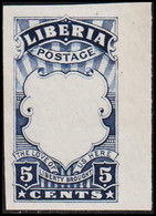 1918. LIBERIA. LIBERIA POSTAGE. 5 CENTS THE LOVE OF US HERE LIBERTY BROUGHT. Interesting Proo... (Michel 155) - JF516298 - Liberia