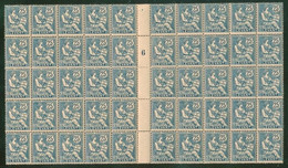 FRANCE "LEVANT" 25 CENTIMES STAMP 1906 IN BLOCK OF 50 NEVER HINGED! - Ongebruikt