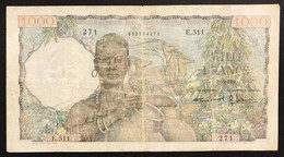 Afrique Occidentale AOF French West Africa 1000 Francs 05 10 1955 Pick#48 Forellini E Pieghe  Lotto 3738 - Westafrikanischer Staaten