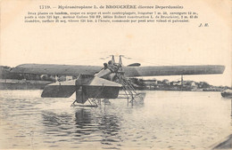 CPA AVIATION HYDROAEROPLANE DE BROUCKERE - ....-1914: Vorläufer