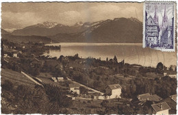 74  Annecy    -  Lac D'annecy   - Veyrier  , Vue Generale Et Massif Des Bauges - Veyrier