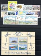 RC 16401 ST PIERRE ET MIQUELON COTE 39,90€ - 1994 ANNÉE COMPLETE SOIT 17 TIMBRES N° 592 / 608 NEUF ** MNH TB - Volledig Jaar