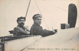 CPA AVIATION MOISANT ET SON MECANICIEN ALBERT SUR BLERIOT AU MOMENT DU DEPART - ....-1914: Précurseurs