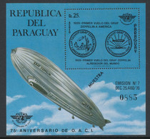 1979 Geschichte Der Luftfahrt –75 Jahre Internationale Zivilluftfahrtorganisation (OACI) M Zeppelin Und Zeppelin-Stempel - Paraguay