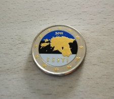 ESTONIE 2011 - 2 EUROS DE LA SERIE - COULEUR - FARBE- COLORISEE - COULEURS - COLORED - COLOR - Estonia