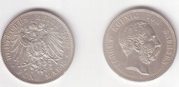 5 Mark Silbermünze Albert König Von Sachsen 1902 E Auf Den Tod (BN1191) - 2, 3 & 5 Mark Argent