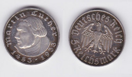 5 Mark Silber Münze Martin Luther 1933 A Jäger 353 PP (150950) - 2, 3 & 5 Mark Argento