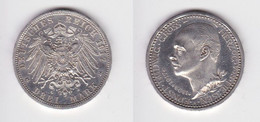 3 Mark Silber Münze 1917 Regierungsjubiläum Hessen PP-, Kl Kratzer, (150703) - 2, 3 & 5 Mark Silber