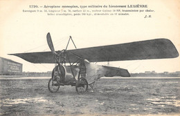 CPA AVIATION AEROPLANE MONOPLAN TYPE MILITAIRE DU LIEUTENANT LELIEVRE - ....-1914: Vorläufer
