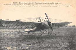 CPA AVIATION MONOPLAN BLERIOT A FUSELAGE COQUE BLINDEE - ....-1914: Précurseurs