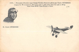 CPA AVIATION MONOPLAN PONNIER TYPE COUPE GORDON BENETT PILOTE PAR EMILE VEDRINES - ....-1914: Précurseurs