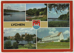 MBK Lychen Kr. Templin 1986 Zenssee Stadtsee VEB Baumwollspinnerei Zwirnerei Leinefelde, Postalisch Gelaufen, 2 Scans - Lychen