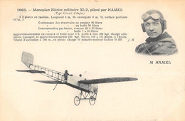 CPA AVIATION MONOPLAN BLERIOT MILITAIRE XI-2 PILOTE PAR HAMEL - ....-1914: Précurseurs
