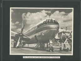 Ca. 1955 PAA Flugzeug (Clipper Seven Seas) Auf Dem Düsseldorfer Flughafen, Echtes Foto Ca. 20x15cm, RR! - Luchtvaart