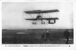 CPA AVIATION LOCOMOTION AERIENNE H.FARMAN SUR BIPLAN A REIMS 1909 - ....-1914: Précurseurs