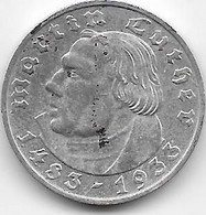 Allemagne - 2 Reichsmark 1933 D - Argent - 2 Reichsmark