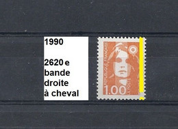 Variété De 1990 Neuf** Y&T N° 2620e Avec 1 Bande Droite à Cheval - Ongebruikt