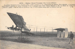 CPA AVIATION BIPLAN HENRY FARMAN TYPE CONCOURS MILITAIRE - ....-1914: Vorläufer