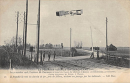 CPA AVIATION LE PREMIER VOYAGE EN AEROPLANE  HENRI FARMAN 1908 - ....-1914: Précurseurs